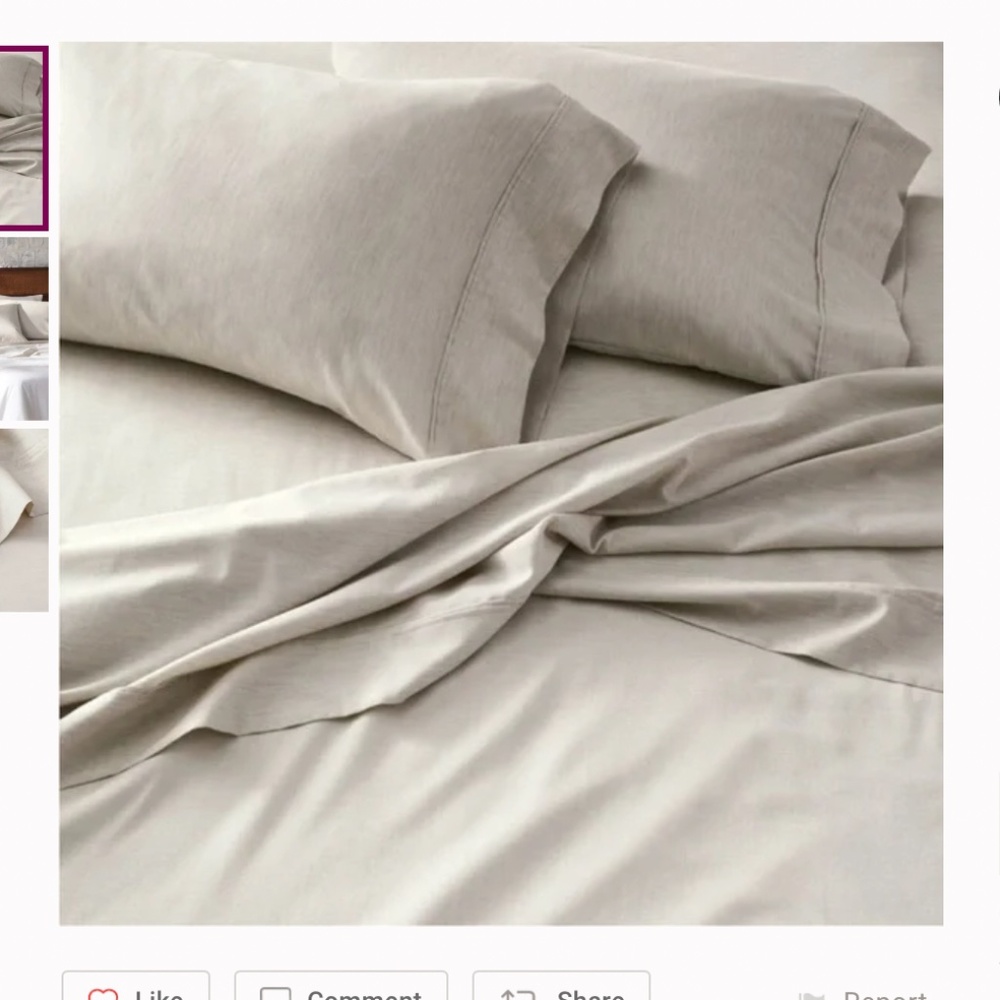 NWT Hearth & Hand Magnolia Melange Sheet Set Gray (Queen)